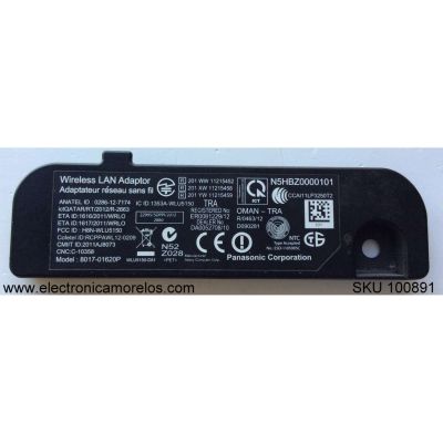 ADAPTADOR WIRELESS LAN PANASONIC N5HBZ0000101 / MODELO TC-P50ST60 / TC-L55ET60 / TC-L50ET60 / TC-L47ET60 / TC-L42E6H / TC-P65VT60 / TC-L60DT60 / TC-P60ST60 / TC-P42S60 / TC-P50S60 / TC-P65S60 / TC-P60S60 / TC-P55S60 / TC-P60VT60 / TC-P65ZT60 / TC-L50E60E